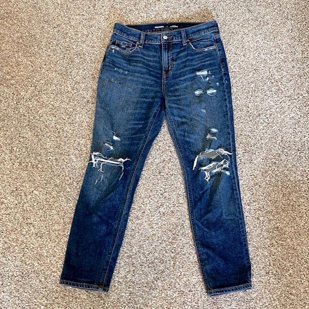 Distressed jeans